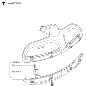 Guards Diagram and Parts List for 143R 20070100001-Current Husqvarna Brush Cutter