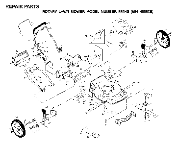 Repair Parts Diagram and Parts List for 560HS (954140058E, 532702511)(1999-12) Husqvarna Lawn Mower