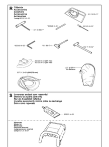 Accessories Diagram and Parts List for 265RX  Husqvarna Brush Cutter