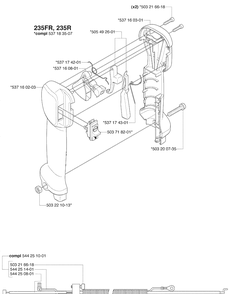 Throttle Diagram and Parts List for 235FR 2009-06 Husqvarna Brush Cutter