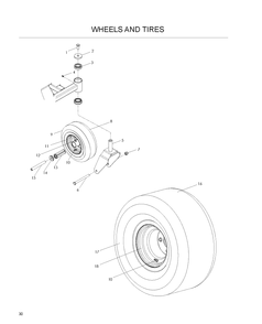 Wheels And Tires Diagram and Parts List for EZ4624 (968999688)(2008-08) Husqvarna Lawn Mower