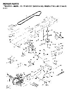 Drive Diagram and Parts List for YTH1542XP (HAU15H42C, 954568625)(2003-01) Husqvarna Lawn Tractor