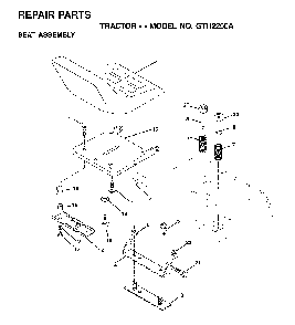 Seat Diagram and Parts List for GTH2250A (954567093)(2001-04) Husqvarna Lawn Tractor