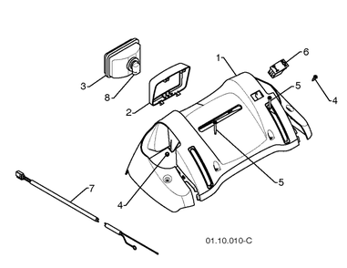Handles 4 Diagram and Parts List for 11524E (96193006600)(2010-05) Husqvarna Snow Blower