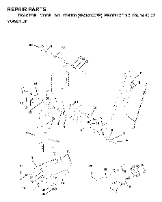 Mower Lift / Deck Lift Diagram and Parts List for YTH150 (954140007B, 954140007)(1997-01) Husqvarna Lawn Tractor