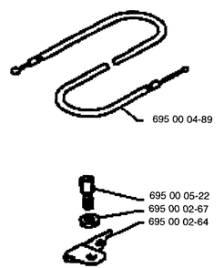 Part Location Diagram of 695000489 Husqvarna THROTTLE CABLE