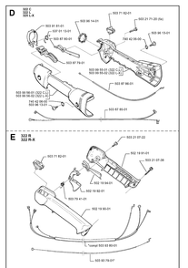 Throttle Controls Diagram and Parts List for 325RX 19991000001-20001900000 Husqvarna Brush Cutter