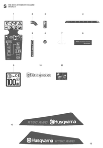 Part Location Diagram of 504813301 Husqvarna Label