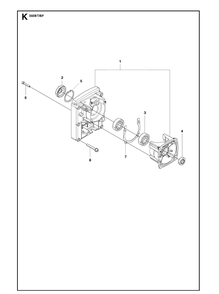 Crankcase Diagram and Parts List for 350BT  Husqvarna Leaf Blower / Vacuum