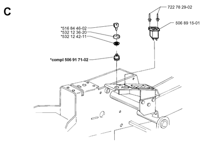 Electrical Diagram and Parts List for PF1200 1998-03 Husqvarna Lawn Tractor