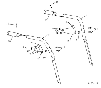 Handles 3 Diagram and Parts List for ST261E (96191003000)(2009-09) Husqvarna Snow Blower