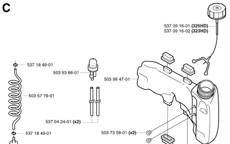 Part Location Diagram of 537091602 Husqvarna 