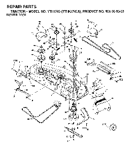 Mower Deck / Cutting Deck Diagram and Parts List for YTH1746A (954568533)(2002-01) Husqvarna Lawn Tractor