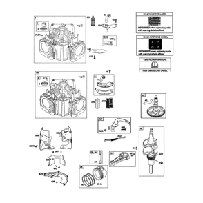 Engine >> Cylinder/Crankshaft/Camshaft Diagram and Parts List for 96045006200  Husqvarna Lawn Tractor