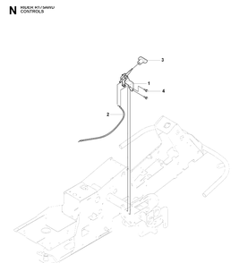 Controls Diagram and Parts List for RIDER175AWD (965105001)(2009-04) Husqvarna Lawn Mower