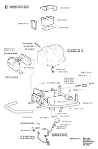 Engine Diagram and Parts List for PF18 2001-01 Husqvarna Lawn Tractor