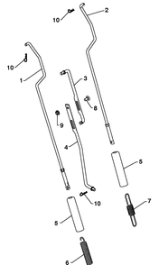 Handles 7 Diagram and Parts List for 11524E (96193006600)(2010-05) Husqvarna Snow Blower