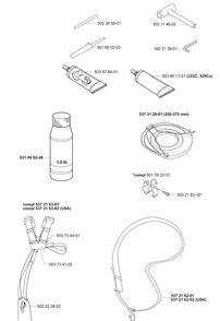 Accessories 3 Diagram and Parts List for 325RDX 2005-05 Husqvarna Brush Cutter