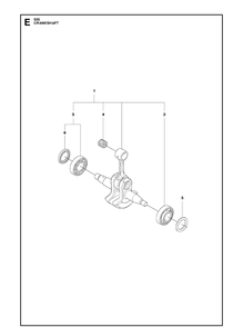 Crankshaft Diagram and Parts List for 555 2011-03 Husqvarna Chainsaw