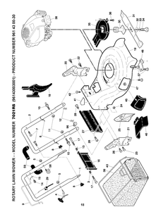 Frame 2 Diagram and Parts List for 7021RS 2008-01 Husqvarna Lawn Mower