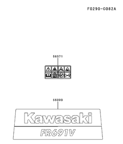 Decals Diagram and Parts List for FR691V-AS29 2017-09 Husqvarna Engine