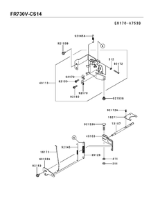 Controls Diagram and Parts List for FR730V-CS14 2018-02 Husqvarna Engine