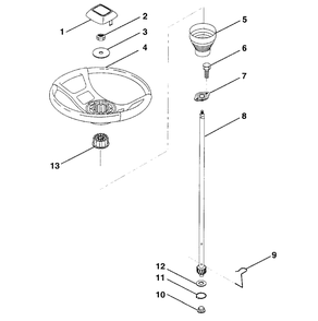 Steering Wheel Diagram and Parts List for LR125 (954000522-A)(1992-12) Husqvarna Lawn Tractor