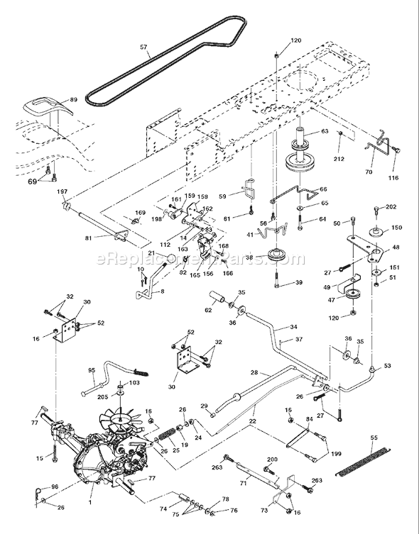 Page C Diagram and Parts List for LTH18542C (954571731) (2004-08) Husqvarna Lawn Tractor