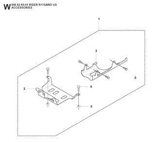 Accessories Diagram and Parts List for R175 (966828501)(2008-05) Husqvarna Lawn Tractor