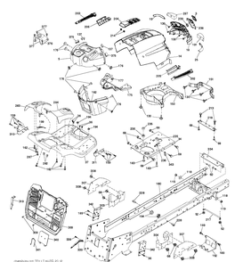Chassis And Enclosures Diagram and Parts List for TC138 (96051017900)(2018-07) Husqvarna Lawn Tractor