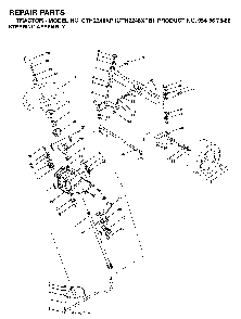 Steering Diagram and Parts List for GTH2248XP (GTH2248 XPB, 954567888)(2003-05) Husqvarna Lawn Tractor