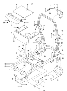 Frame Diagram and Parts List for M-ZT61BF (96717701001)(2015-06) Husqvarna Lawn Mower
