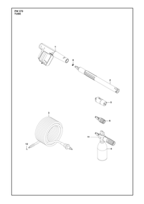 Tube Diagram and Parts List for PW370  Husqvarna Pressure Washer