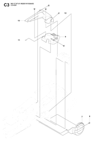 Cover Diagram and Parts List for R155AWD (965178701)(2007-03) Husqvarna Lawn Tractor