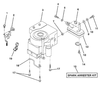 Engine Diagram and Parts List for LT112 (954000392)(1992-06) Husqvarna Lawn Tractor