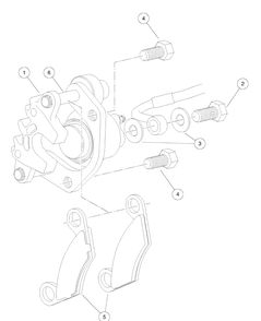 Front Brake Assembly Diagram and Parts List for HUV4421GXP 2009 Husqvarna Lawn Tractor