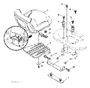 Seat Diagram and Parts List for LTH1742T (96041006703)(2010-01) Husqvarna Lawn Tractor