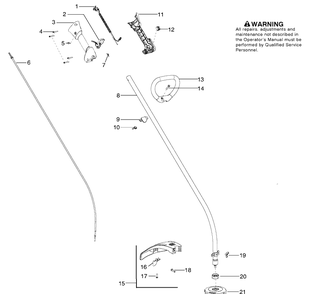 Shaft And Handle Diagram and Parts List for 128C 2010-03 Husqvarna Trimmer