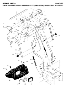 Part Location Diagram of 532407996 Husqvarna Handle