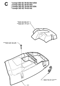 Part Location Diagram of 503627805 Husqvarna 