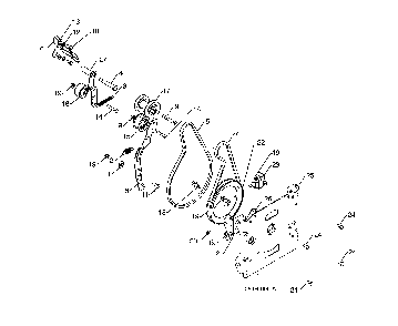 Pulleys/belts/arm idler Diagram and Parts List for 96193009705  Husqvarna Snow Blower