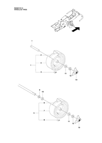Wheels And Tires Diagram and Parts List for R11C (965094201)(2010-07) Husqvarna Lawn Tractor