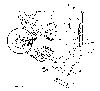 Seat Diagram and Parts List for GTH260TWIN (96041004504)(2010-03) Husqvarna Lawn Tractor