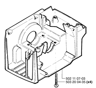 Crankcase Diagram and Parts List for 240 2002-08 Husqvarna Brush Cutter