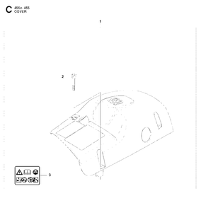 Cover Diagram and Parts List for 455ERANCHER 2013-01 Husqvarna Chainsaw
