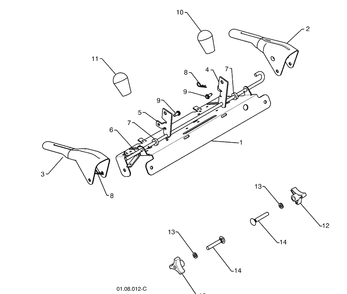 Handles - B Diagram and Parts List for 924SB (96193004500)(2009-06) Husqvarna Snow Blower