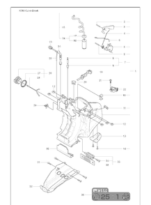 Fuel Tank And Throttle Trigger And Choke Control And Vibration Absorber And Tank Cap And Purge Diagram and Parts List for K760CUT-N-BREAK 2009-11 Husqvarna Table Saw Accessories