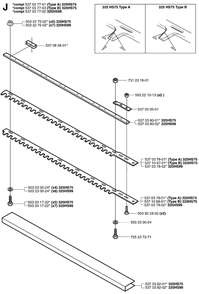 Cutting Equipment Diagram and Parts List for 325HS99 (X-SERIES)(20030100001-20063600000) Husqvarna Hedge Trimmer