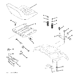 Seat Diagram and Parts List for CTH220TWIN (96061019103)(2008-11) Husqvarna Lawn Tractor