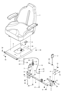 Seat Diagram and Parts List for MZ54 (96795370200)(2018-08) Husqvarna Lawn Mower